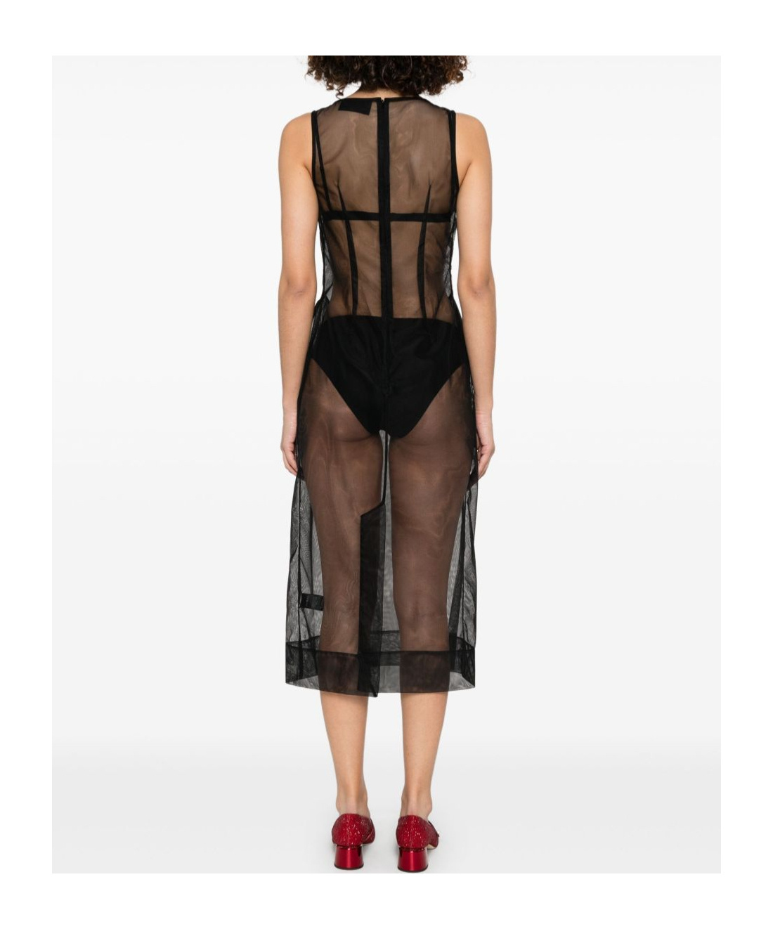 Simone Rocha Square-neck Dress In Black