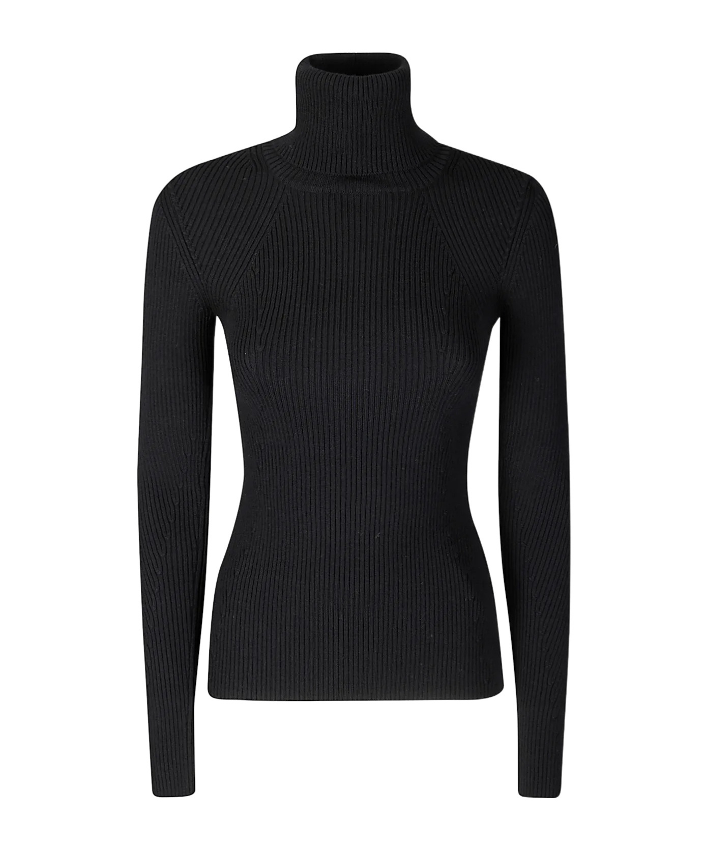 Junya Watanabe Turtleneck Long-sleeved Sweater In Black