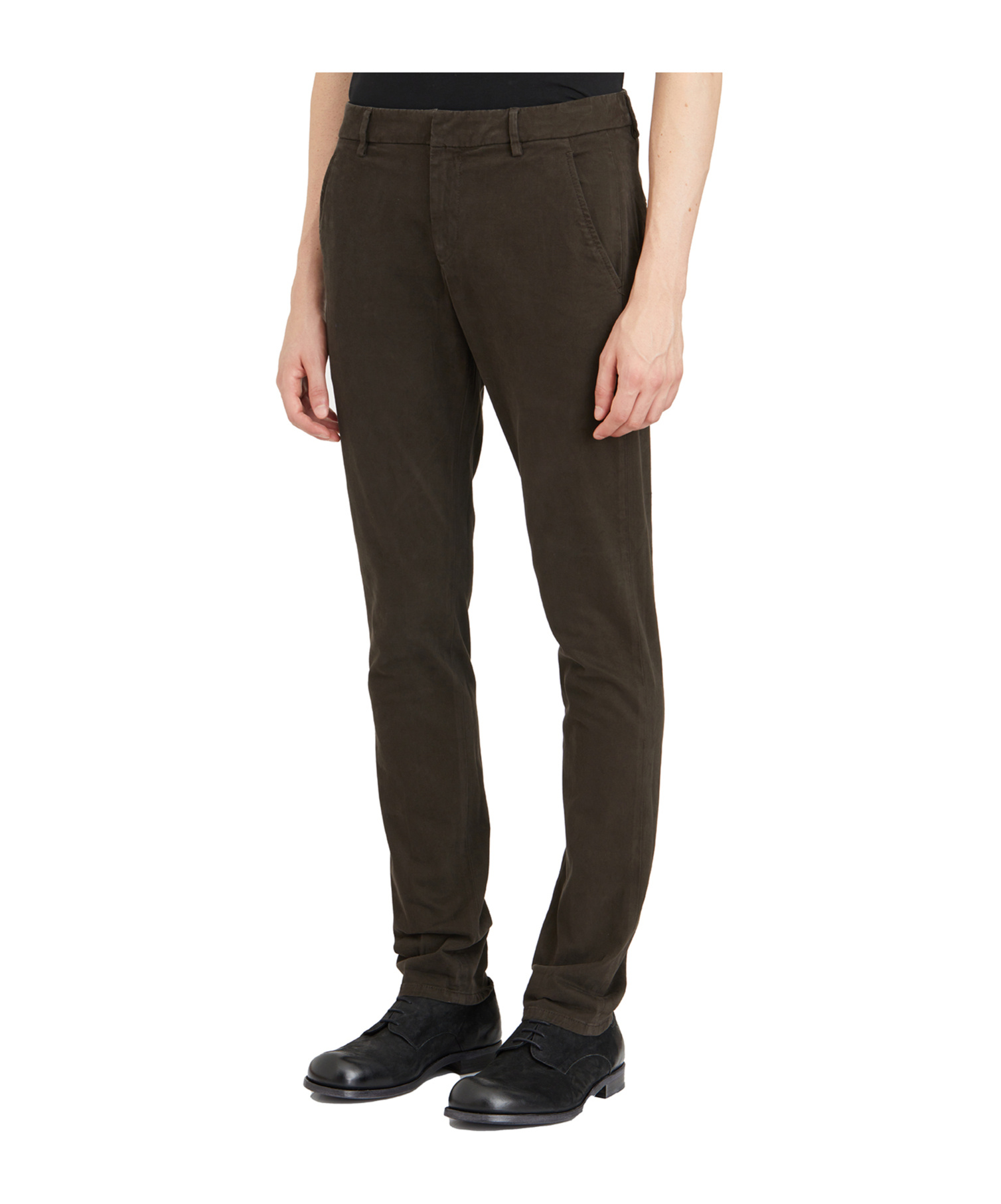 Dondup Belt-loop Casual Pants In Black