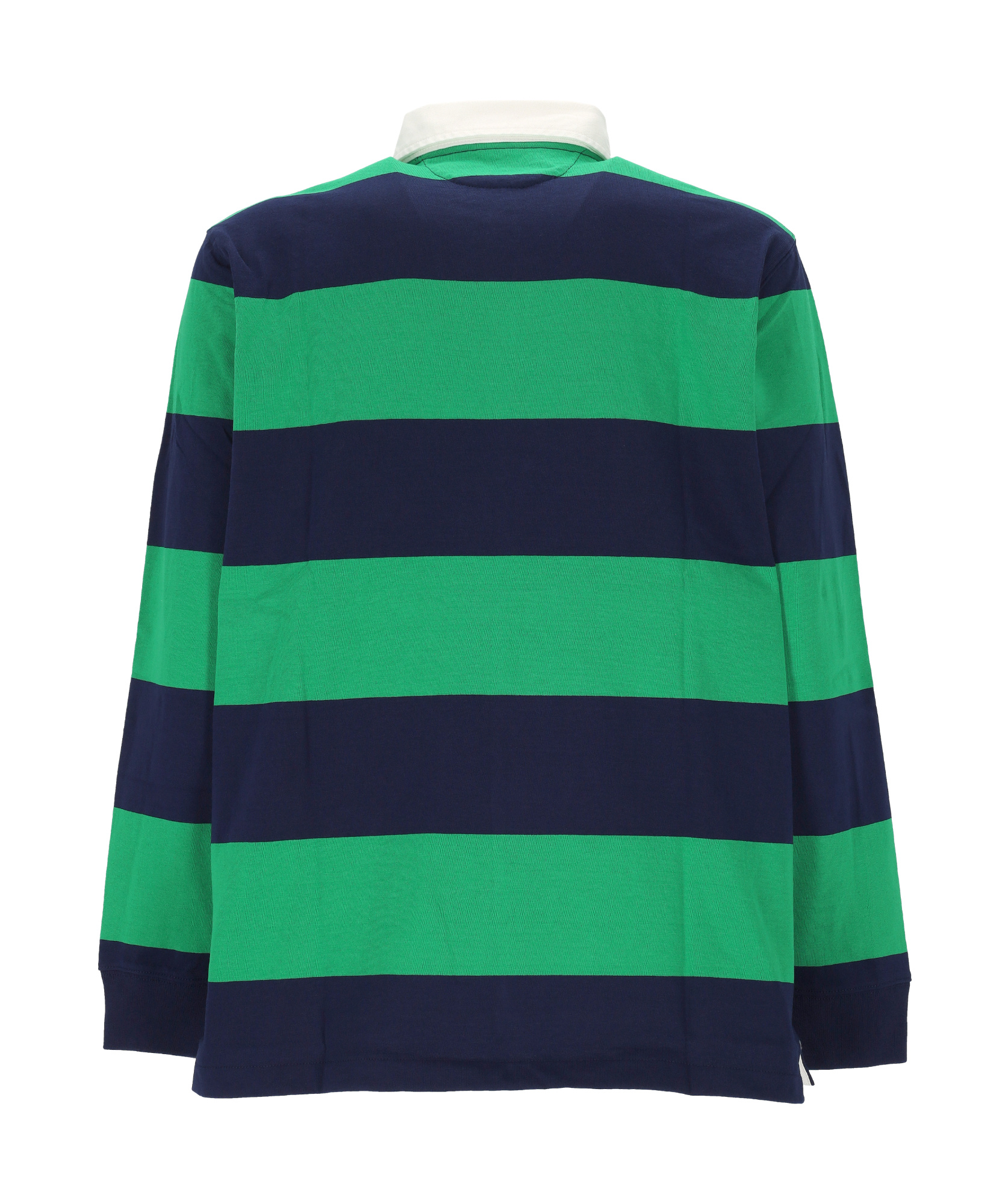 Polo Ralph Lauren Striped Long Sleeve Polo With Half Button Placket In Black