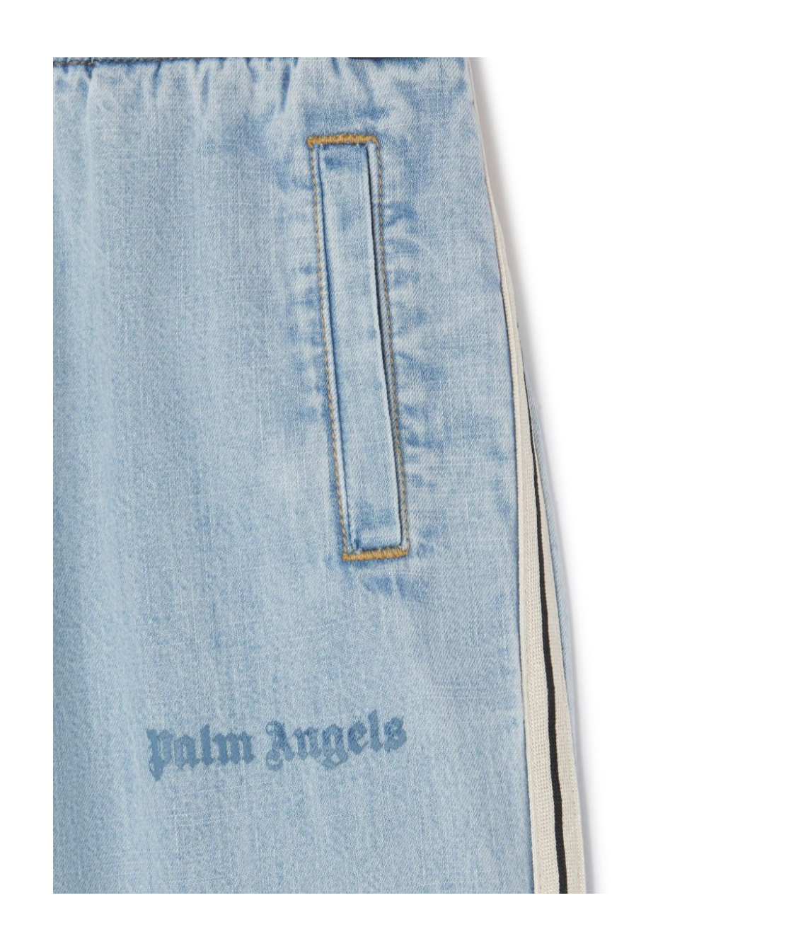 Palm Angels Drawstring Jeans In Blue