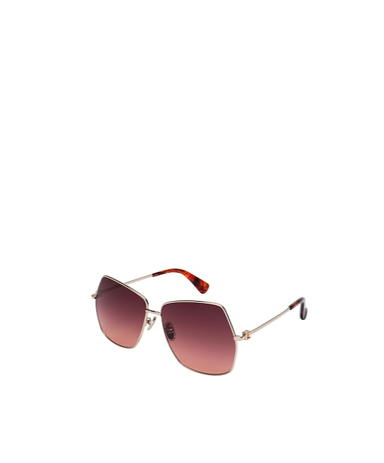 Max Mara Geometric-frame Design Sunglasses In Red
