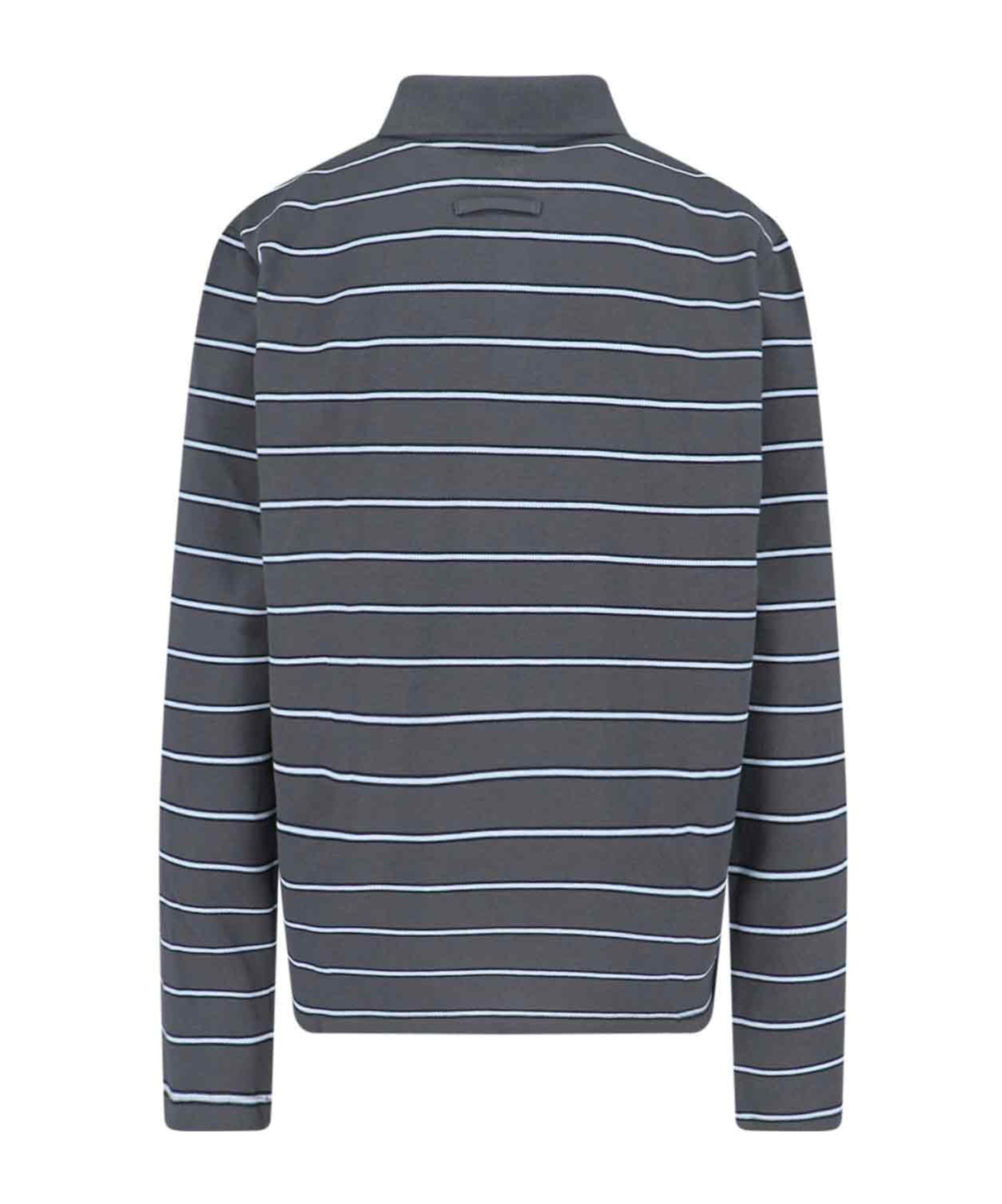 Paloma Wool Striped Long-sleeved Polo Shirt In Gray
