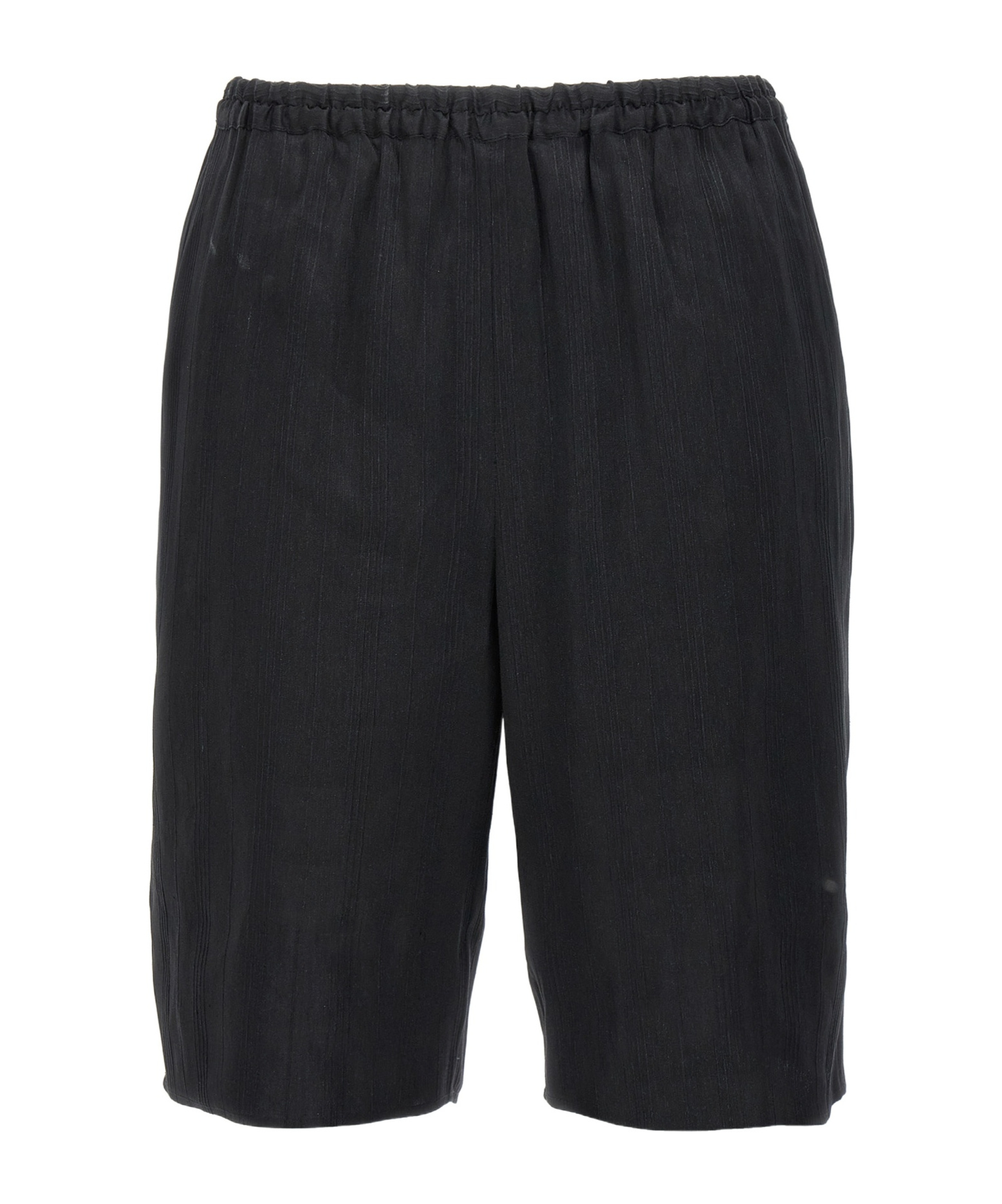 Shop Loulou Studio Andra Elastic-waist Shorts In Black
