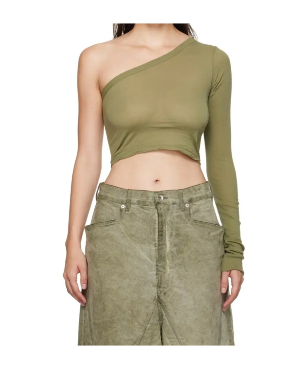 Rick Owens Drkshdw Khaki Porterville Ziggy T-shirt In Nude