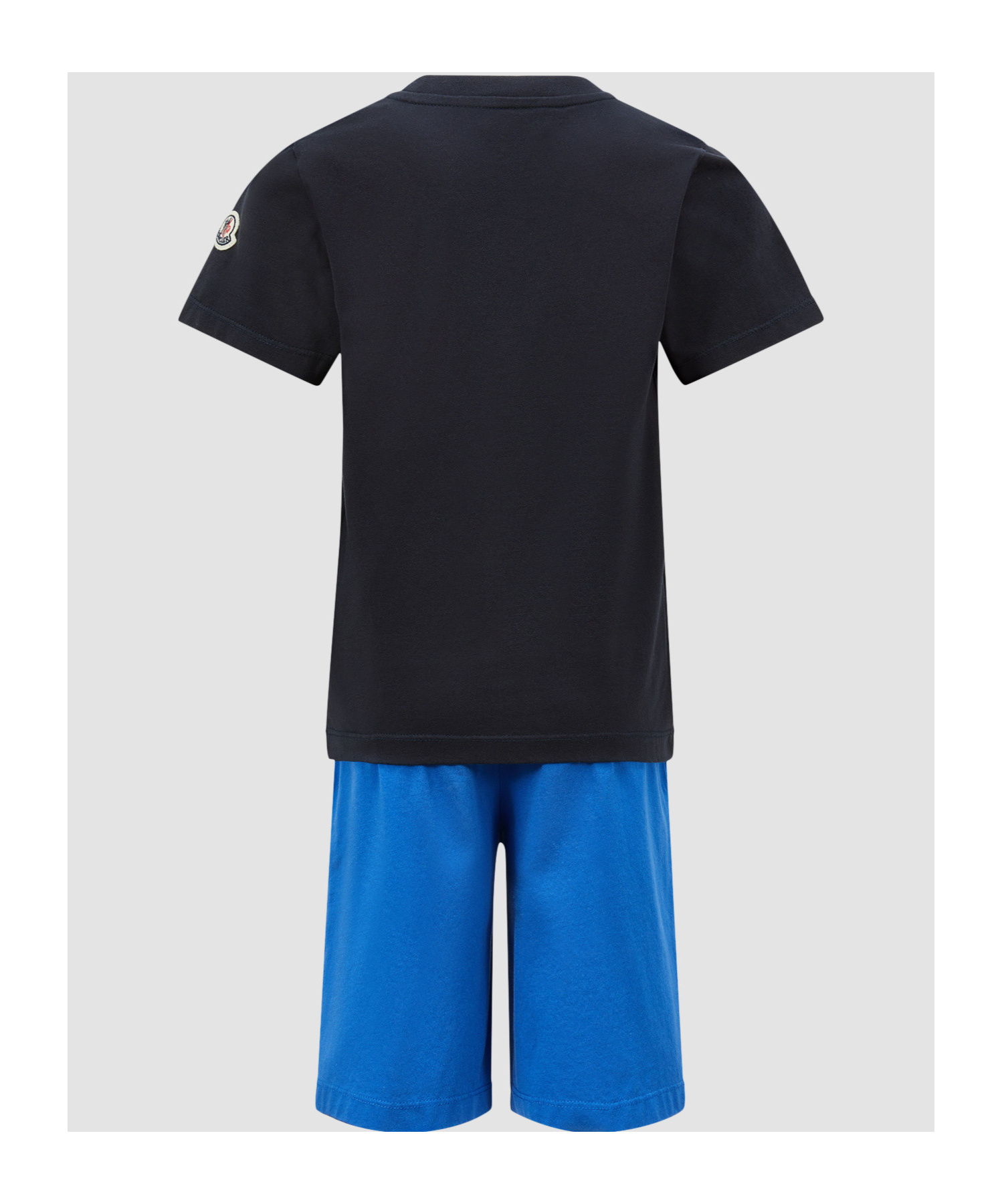 Moncler Shark Motif Cotton Jersey Set In Black