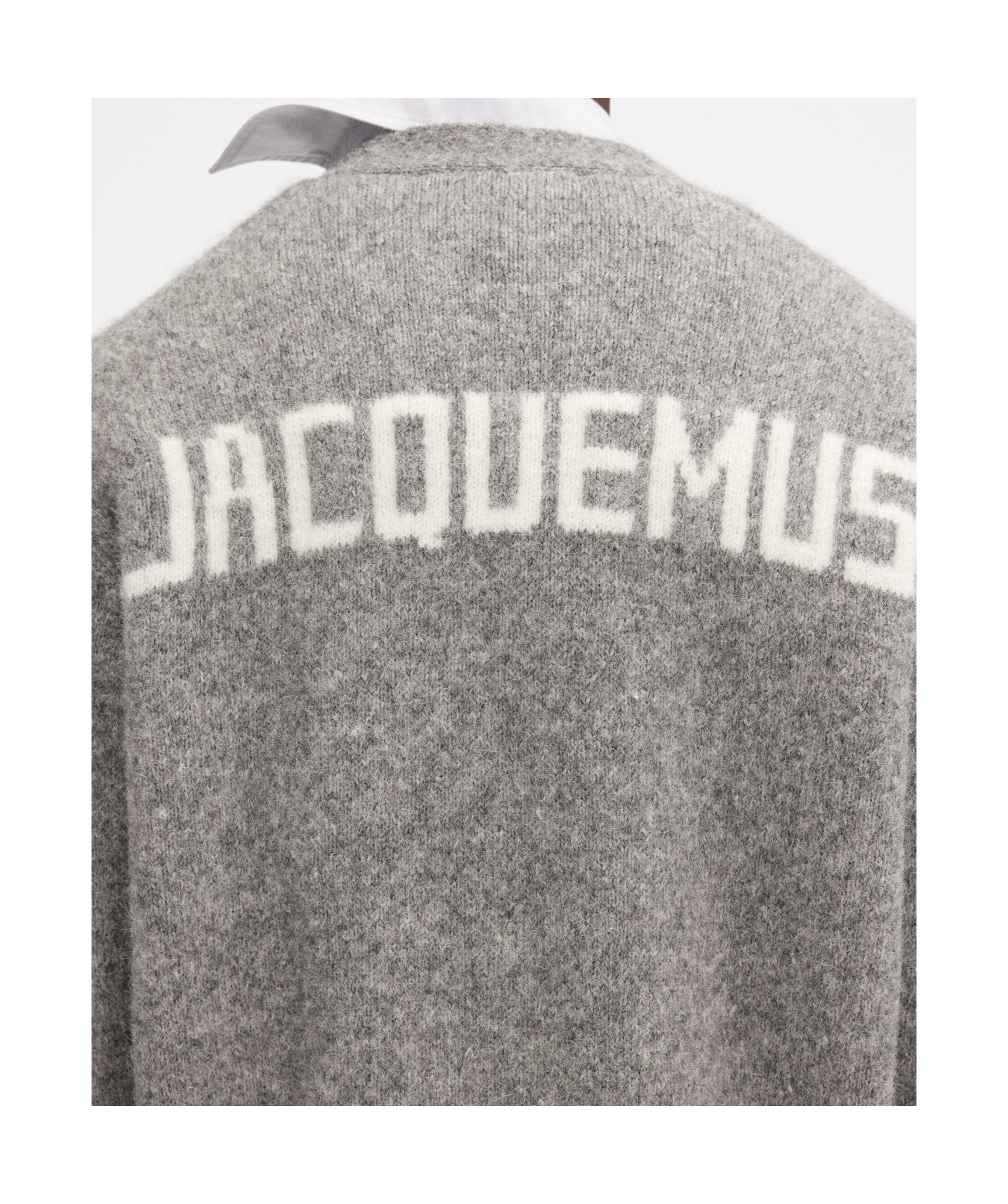 Jacquemus Single-breasted Wool Cardigan In Gray