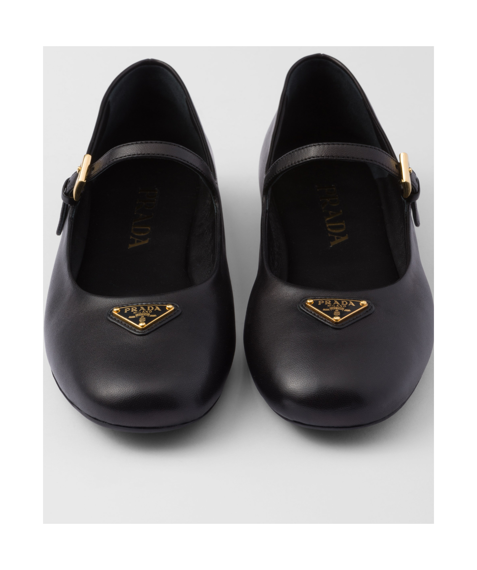 Prada Women Nappa Leather Ballerinas In Black
