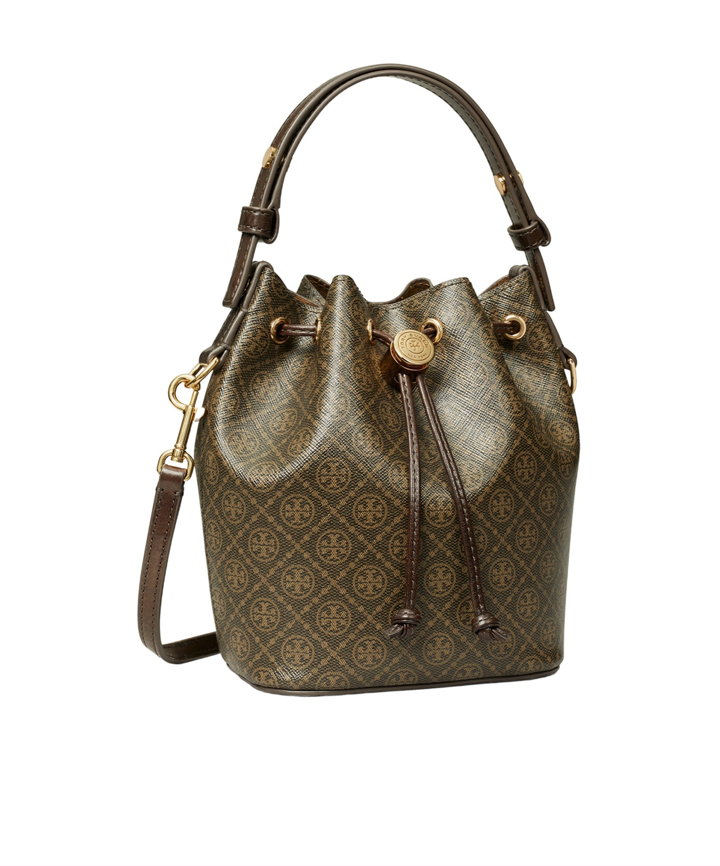 TORY BURCH MINI T MONOGRAM BUCKET BAG
