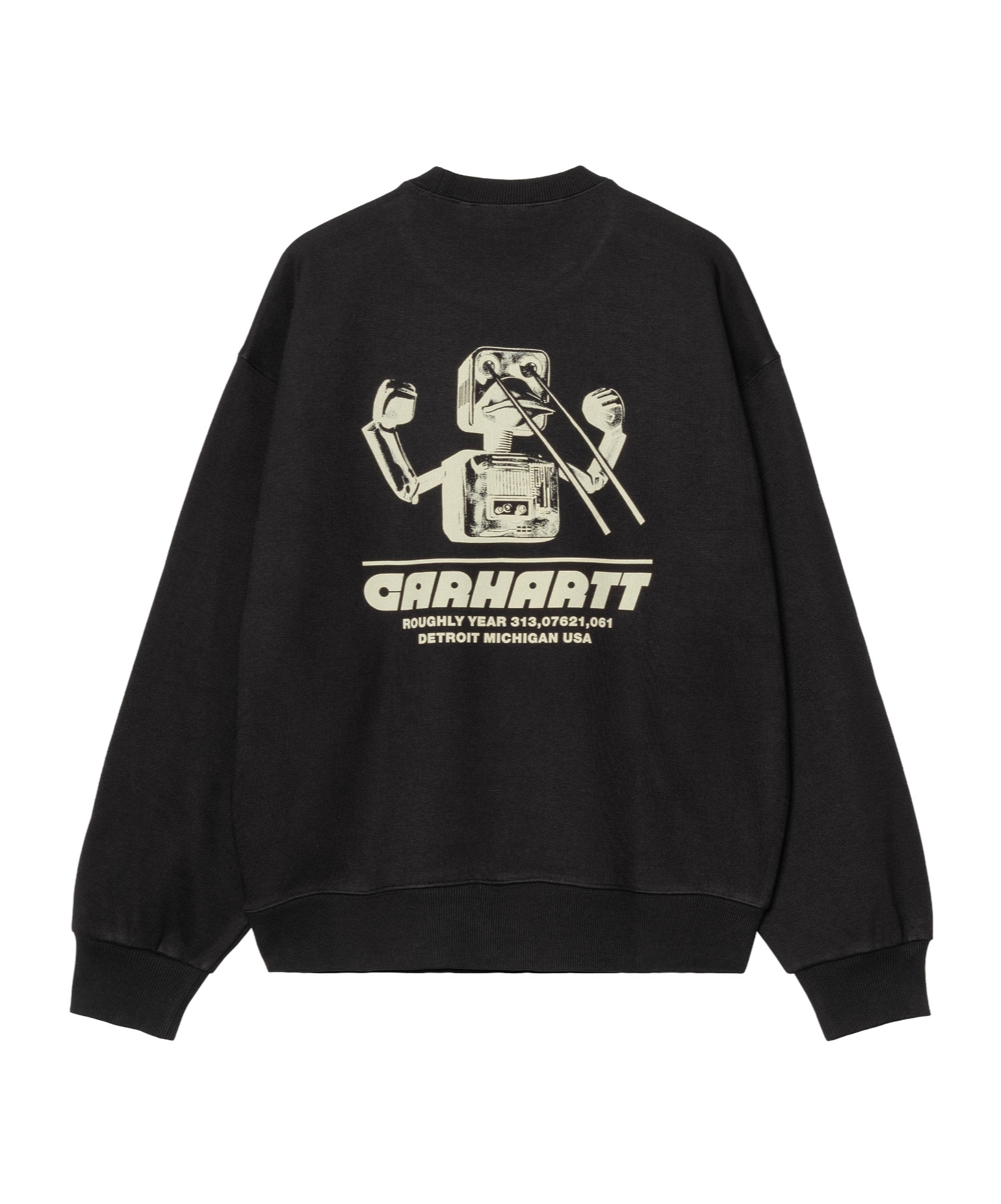 Carhartt Black Heavyweight Jersey Wiptopia Sweatshirt In Black