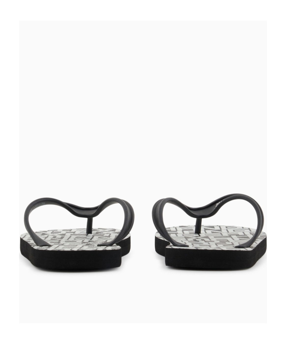 Armani Exchange Rubber Flip Flops With Logo Writing