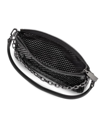 Shop Christian Louboutin Zippered Shoulder Bag In Black