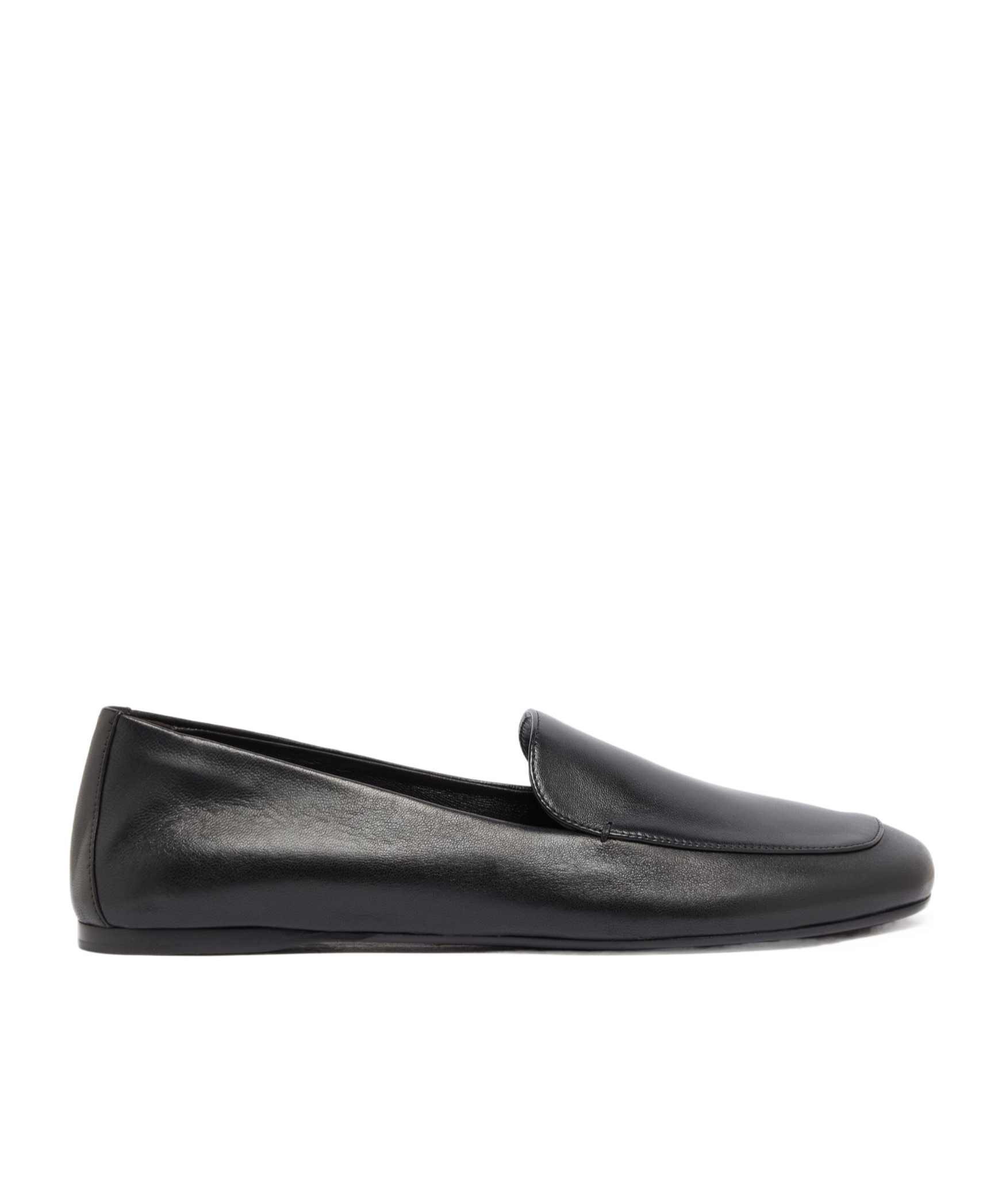 Khaite Black Nappa Leather Monroe Loafers In Black