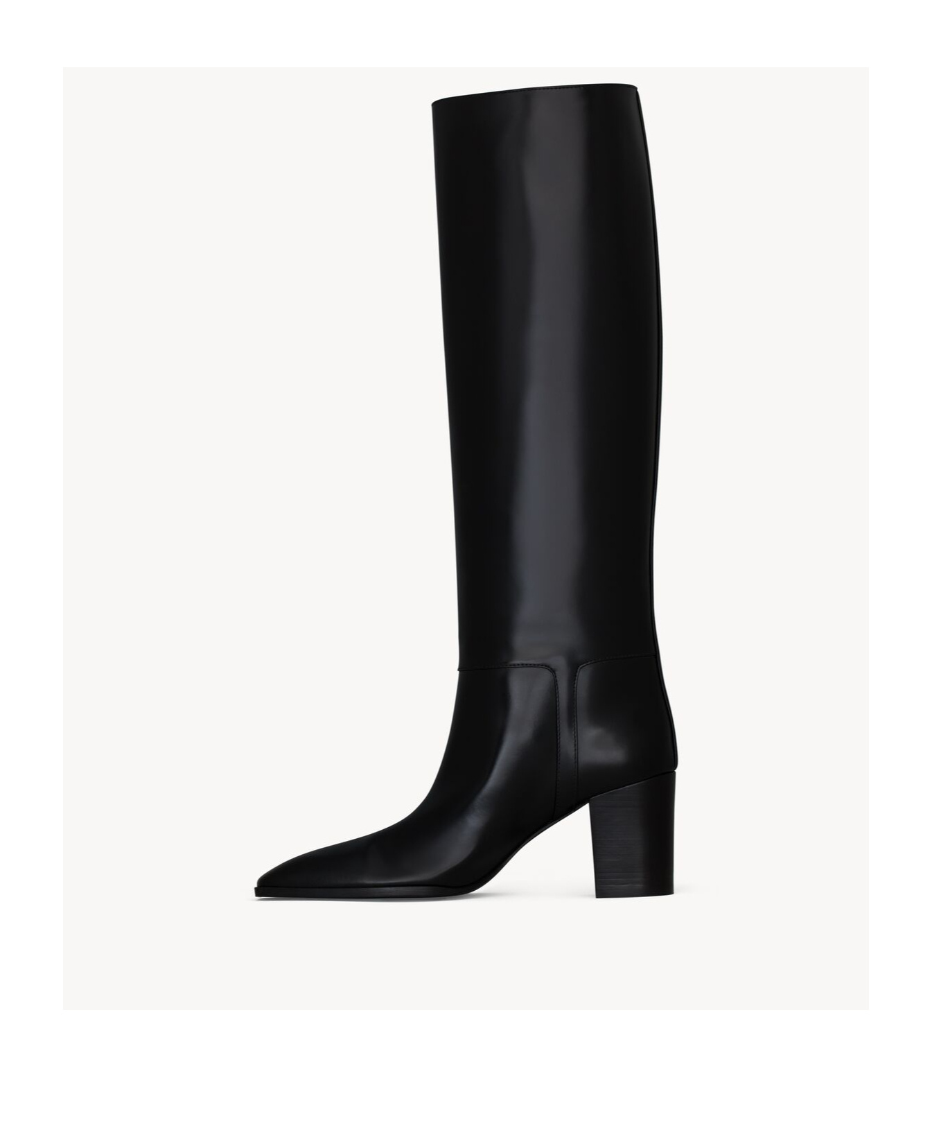 Saint Laurent Stivali Julia 70 In Pelle Nera Donna In Black