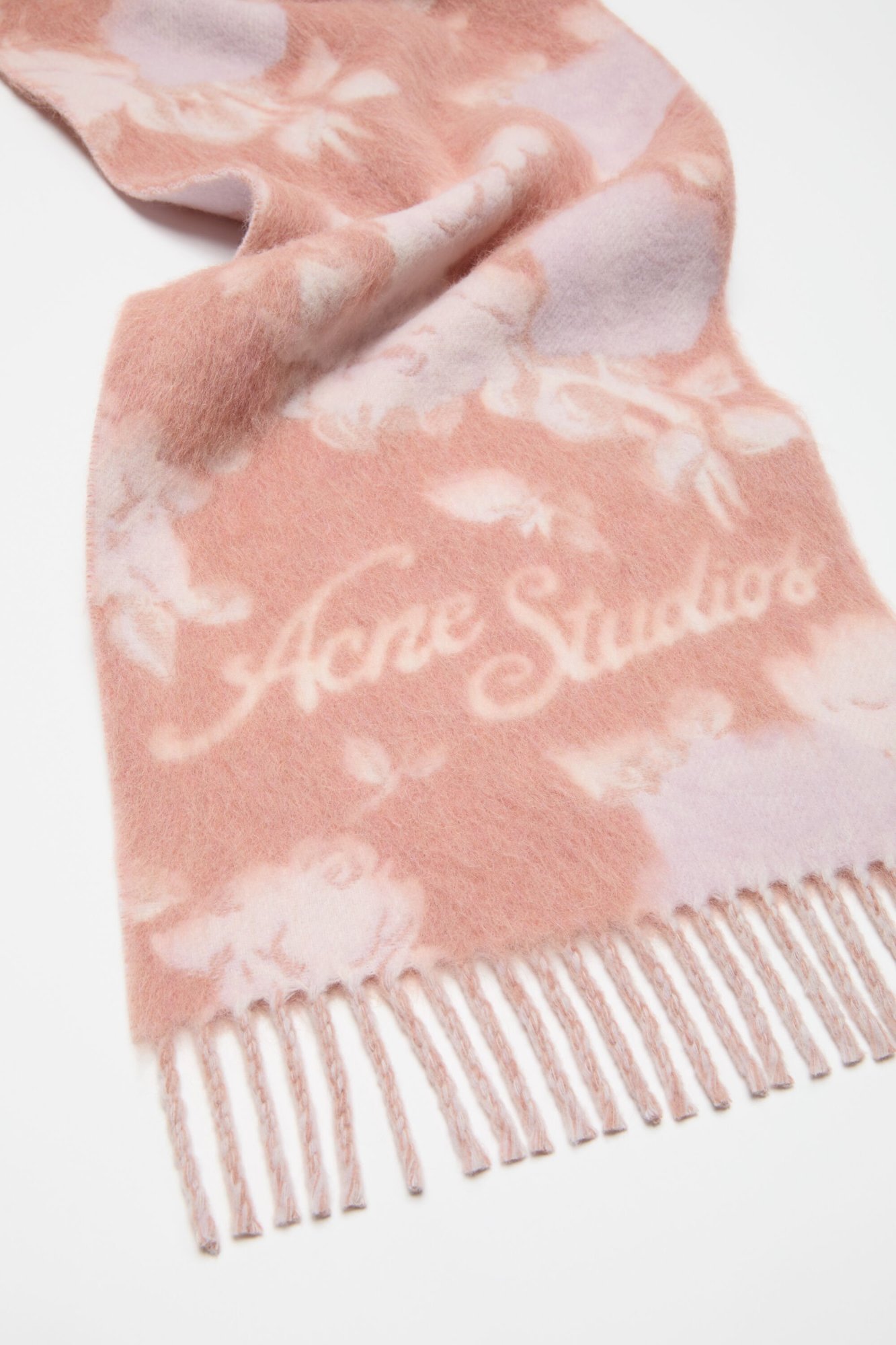 Acne Studios Fringed Scarf In Pink