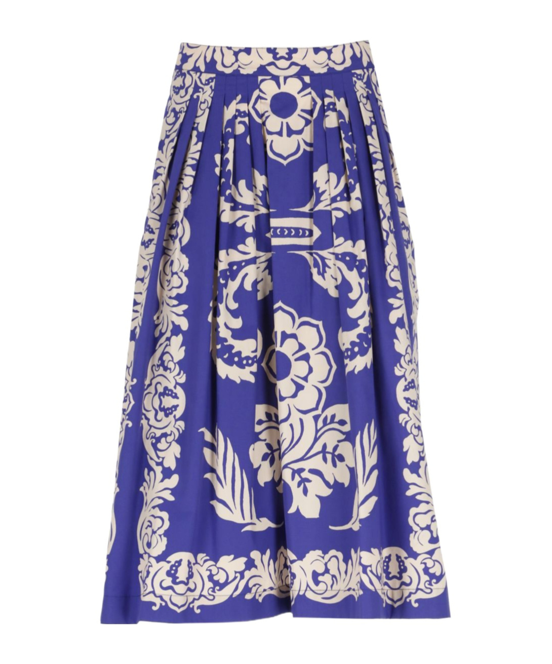 Etro Blue-white Paisley Midi Skirt