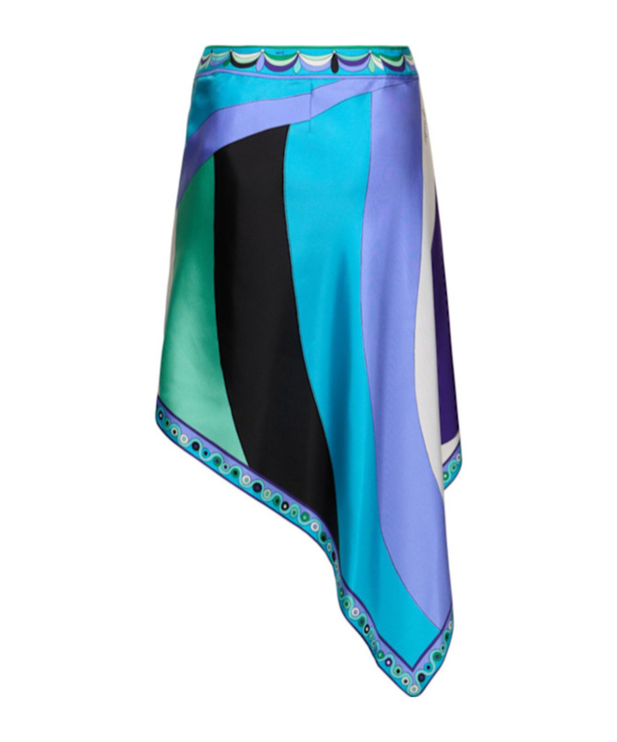 Shop Emilio Pucci Printed Chevron Mini Skirt
