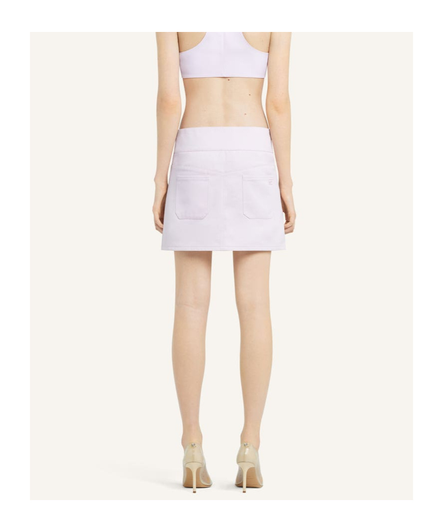 Courrèges Belted Mini Skirt In Pink