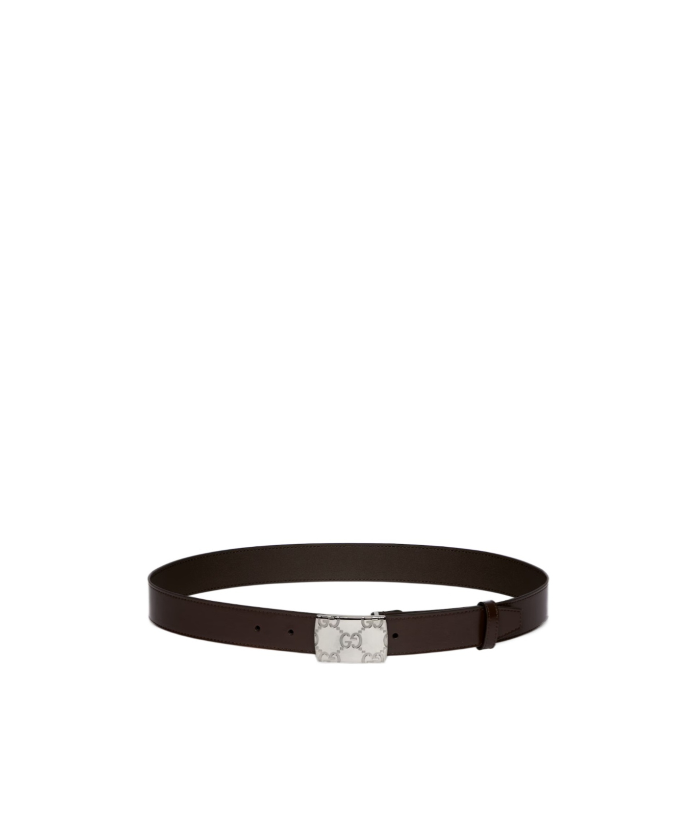 Gucci Belt With Rectangular Buckle In Brown