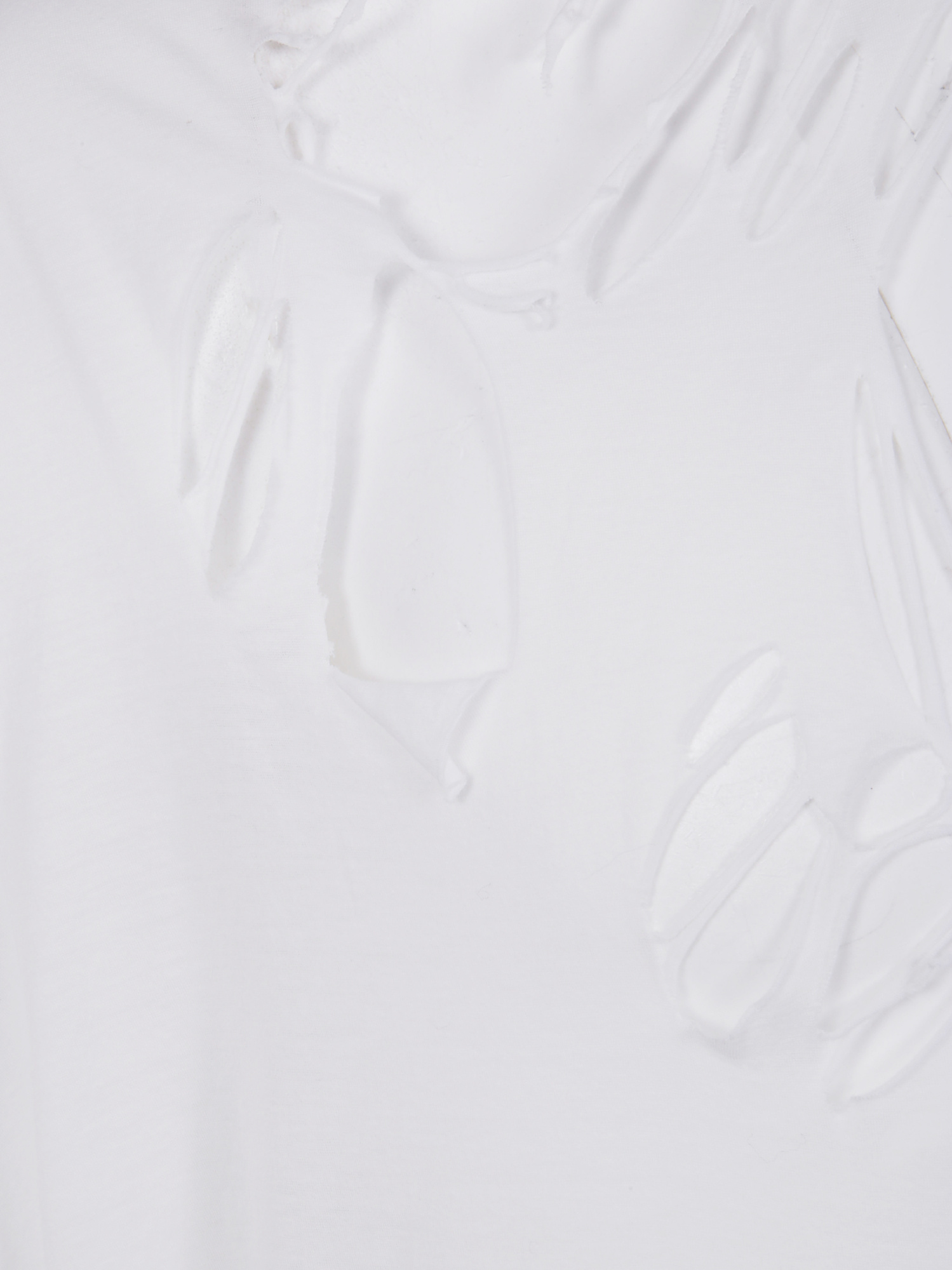 Rick Owens Drkshdw T-shirt With Holes In White
