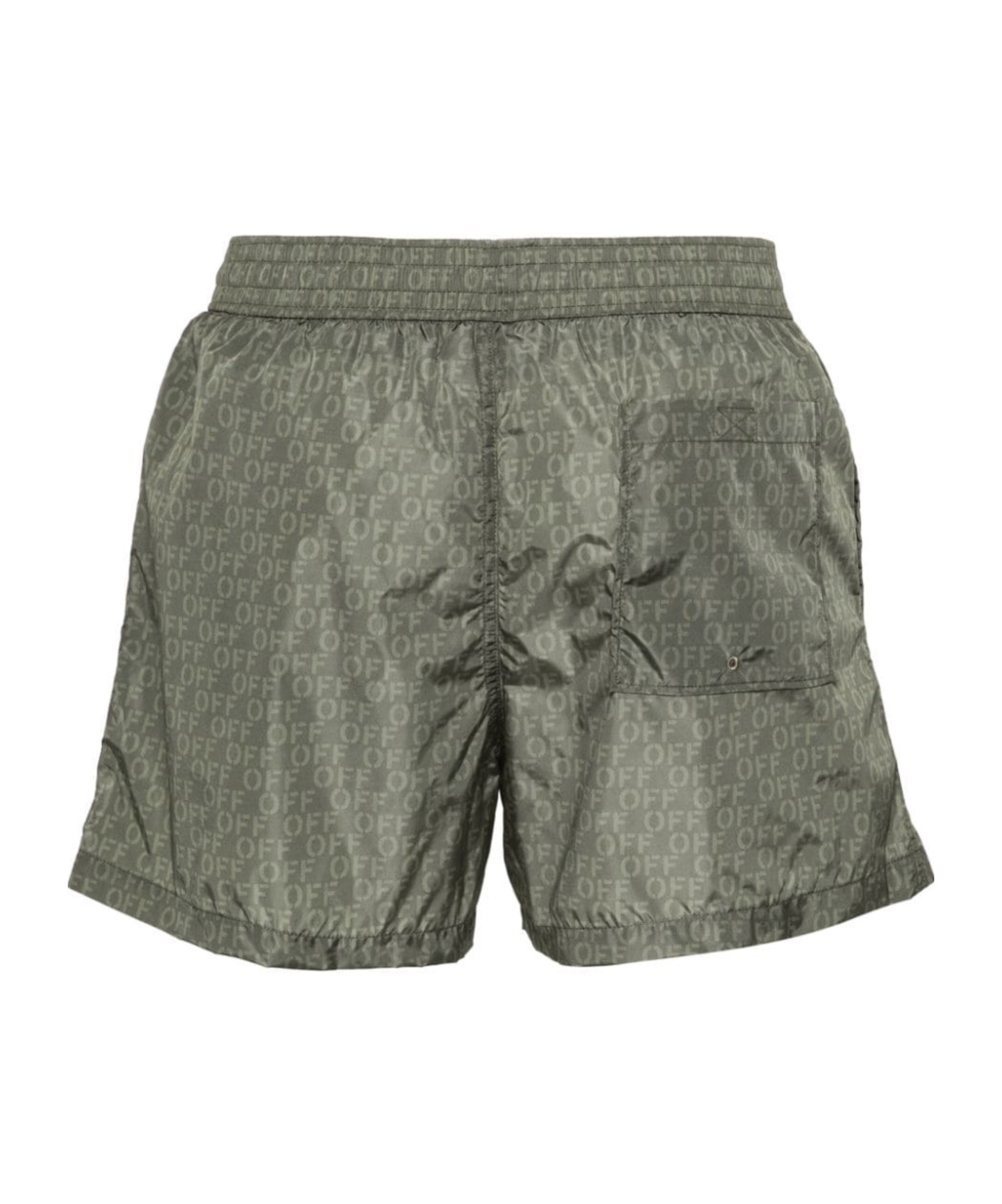 Off-white Logo-print Swim Shorts In Gray