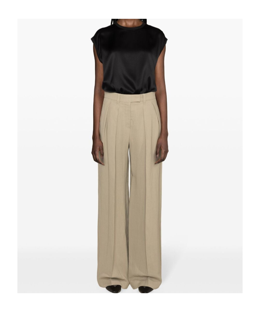 Brunello Cucinelli Beaded-trim Satin Blouse In Black