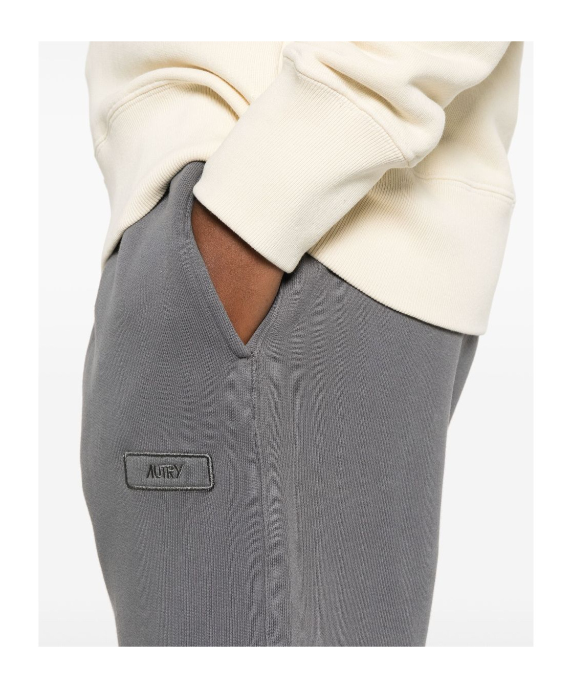 Shop Autry Logo-patch Track Pants In Gray