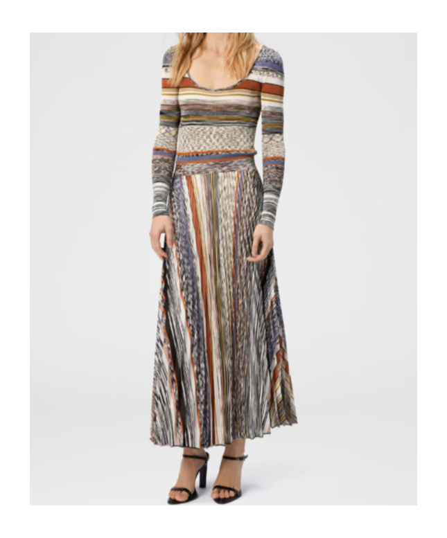 Missoni Striped Midi Dress In Multi