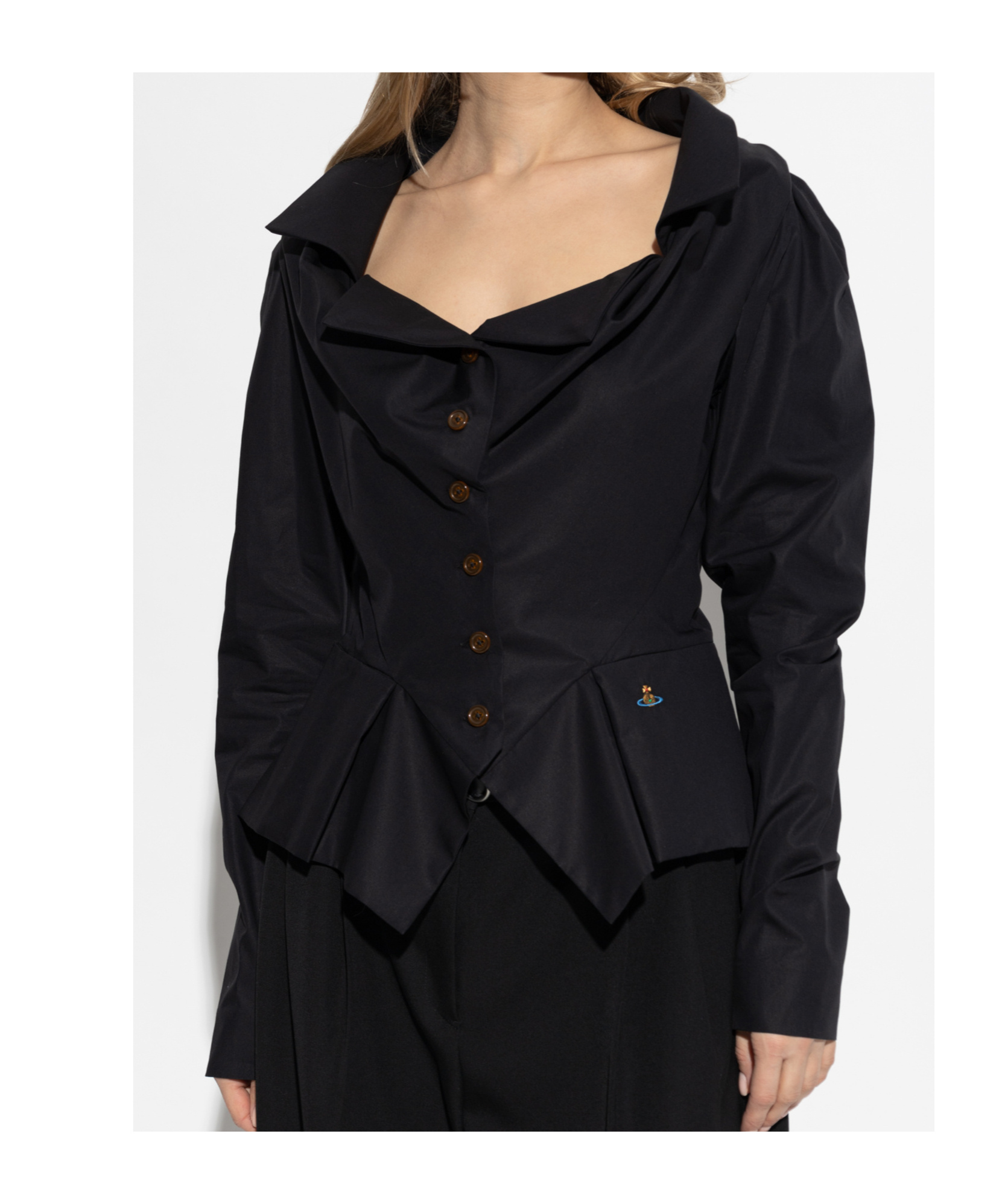 Vivienne Westwood Long-sleeved Shirt In Black