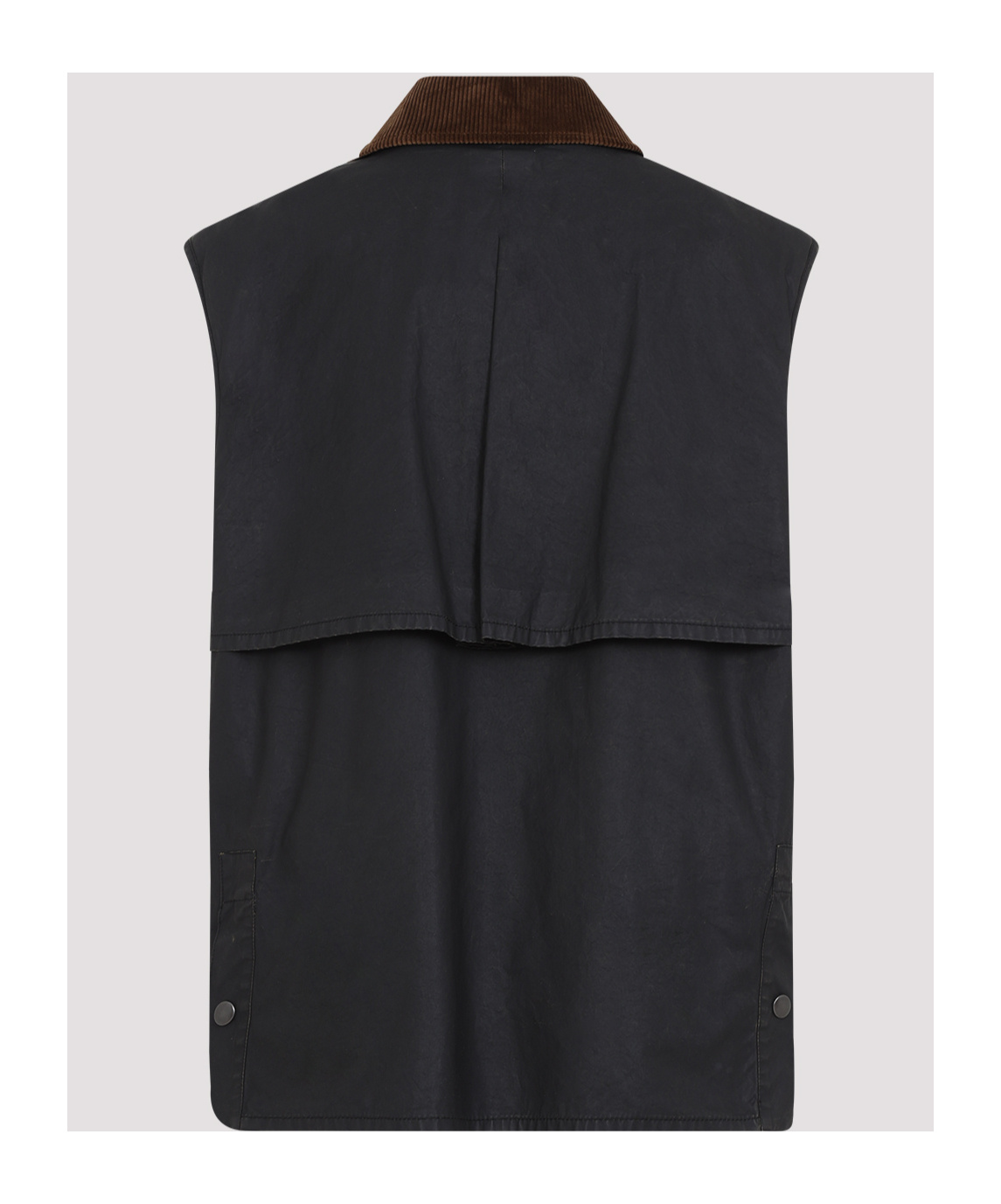 Miu Miu Black Resin-finish Poplin Vest In Black