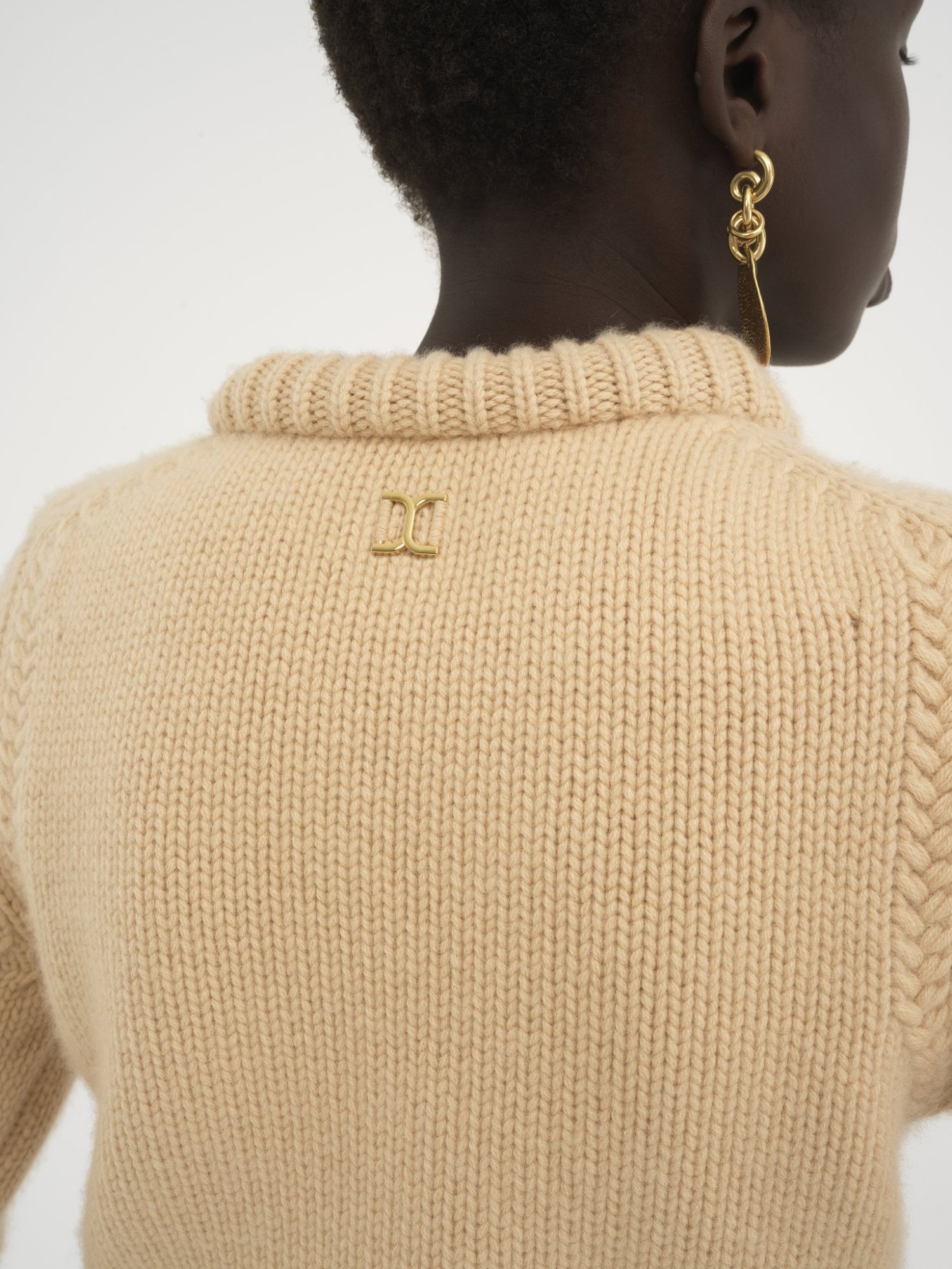 Chloé Beige Cotton And Cashmere Sweater In Nude