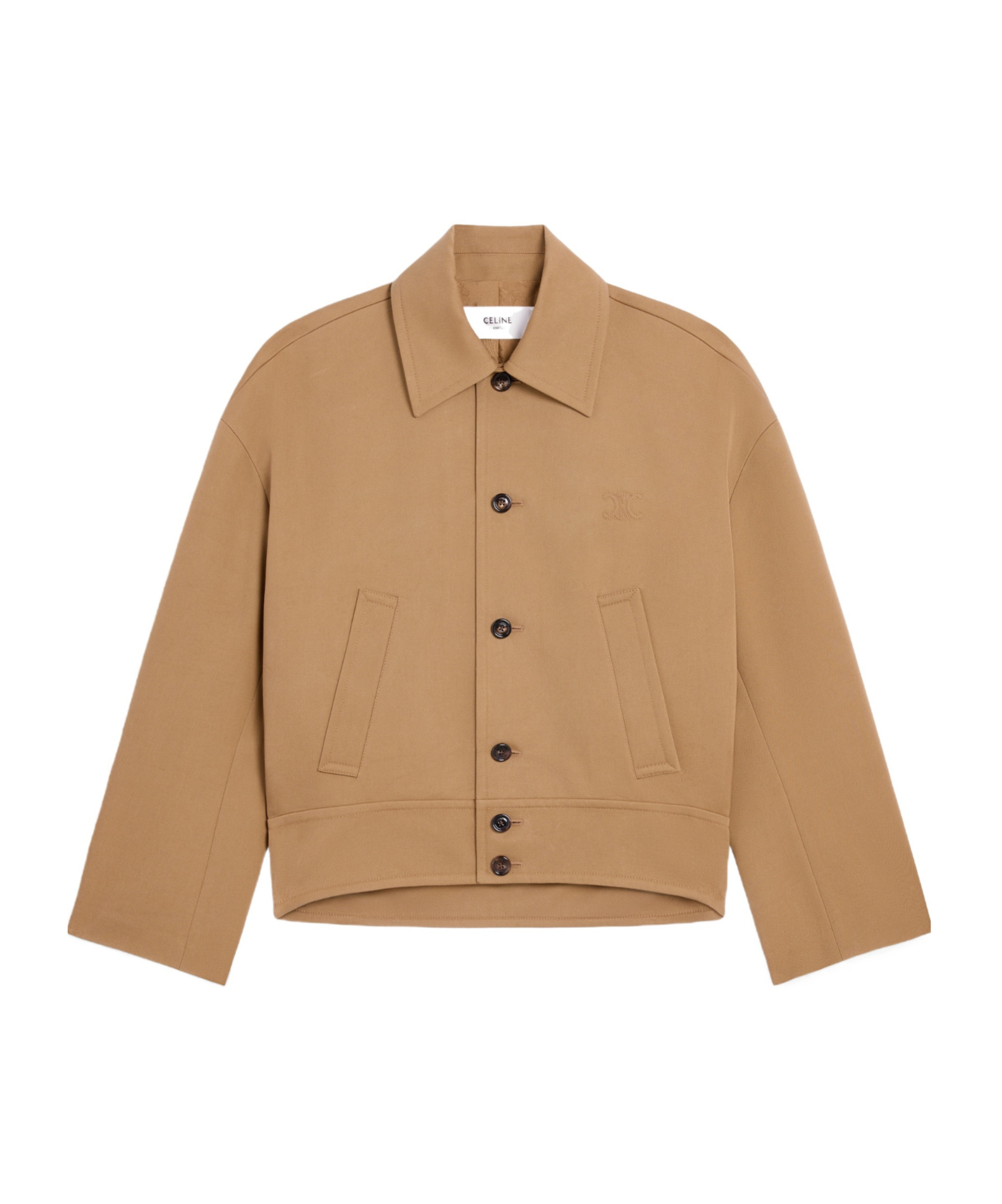 Celine Women Wool And Cashmere Bomber Jacket In Brown