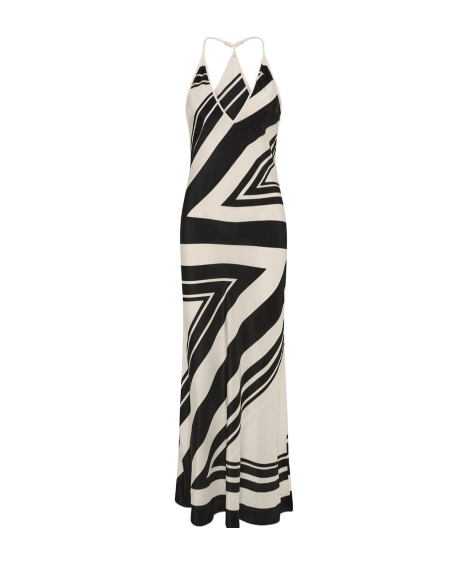 Sir Pietra V-neck Dress In Black