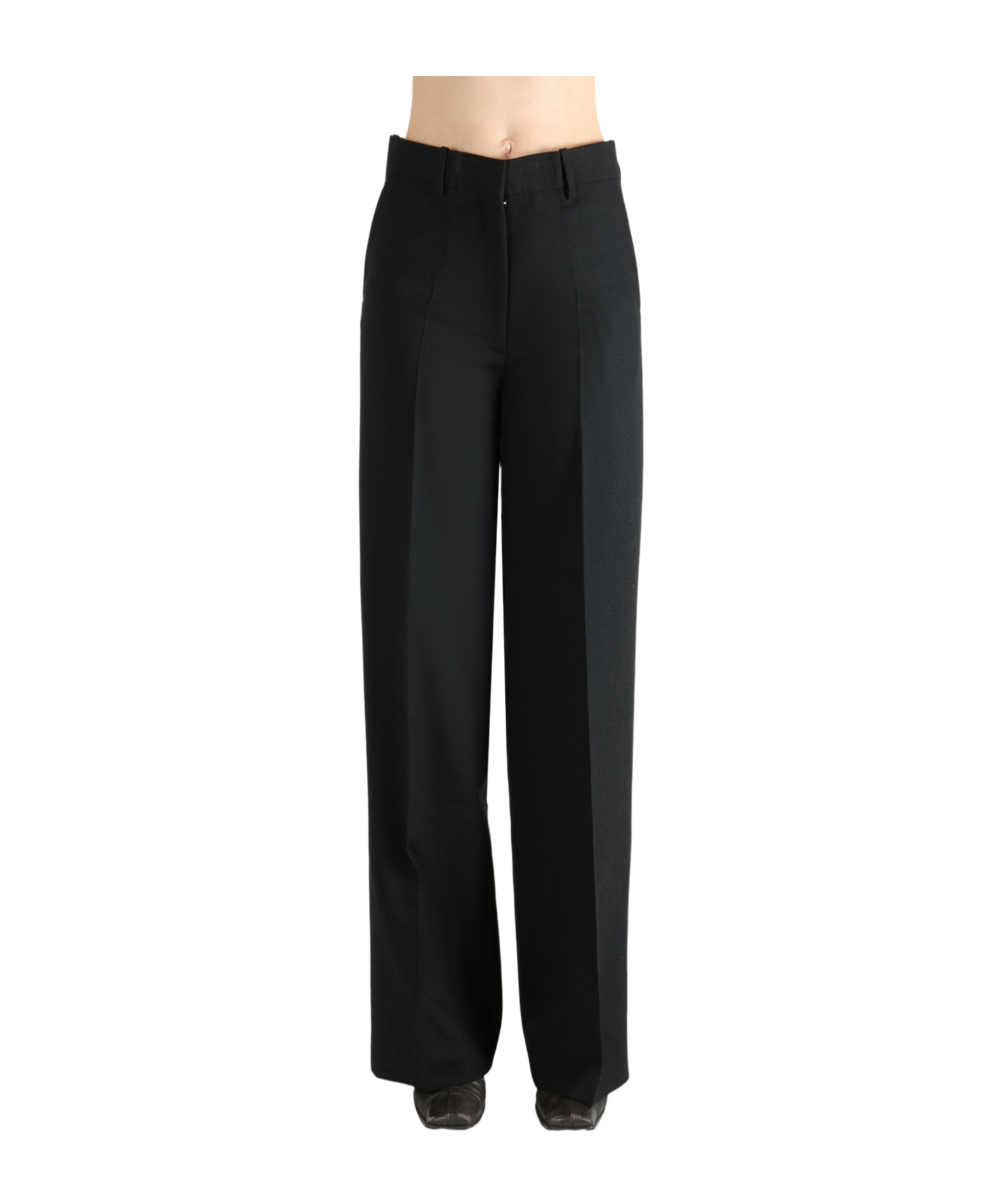 Calvin Klein Simone Wide Leg Trousers In Black