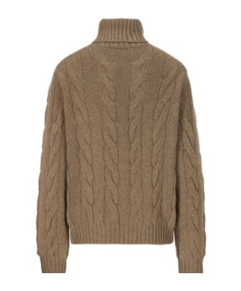 Loro Piana Long Sleeved Turtleneck Knitted Jumper In Brown