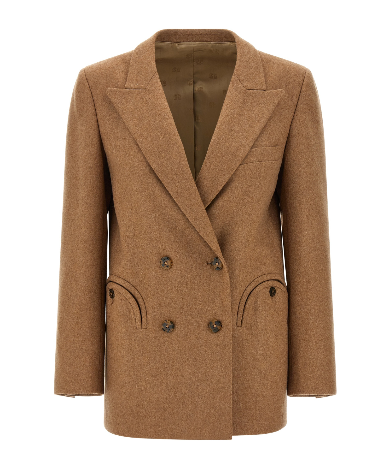 Blazé Milano Cholita Double-breasted Blazer In Brown
