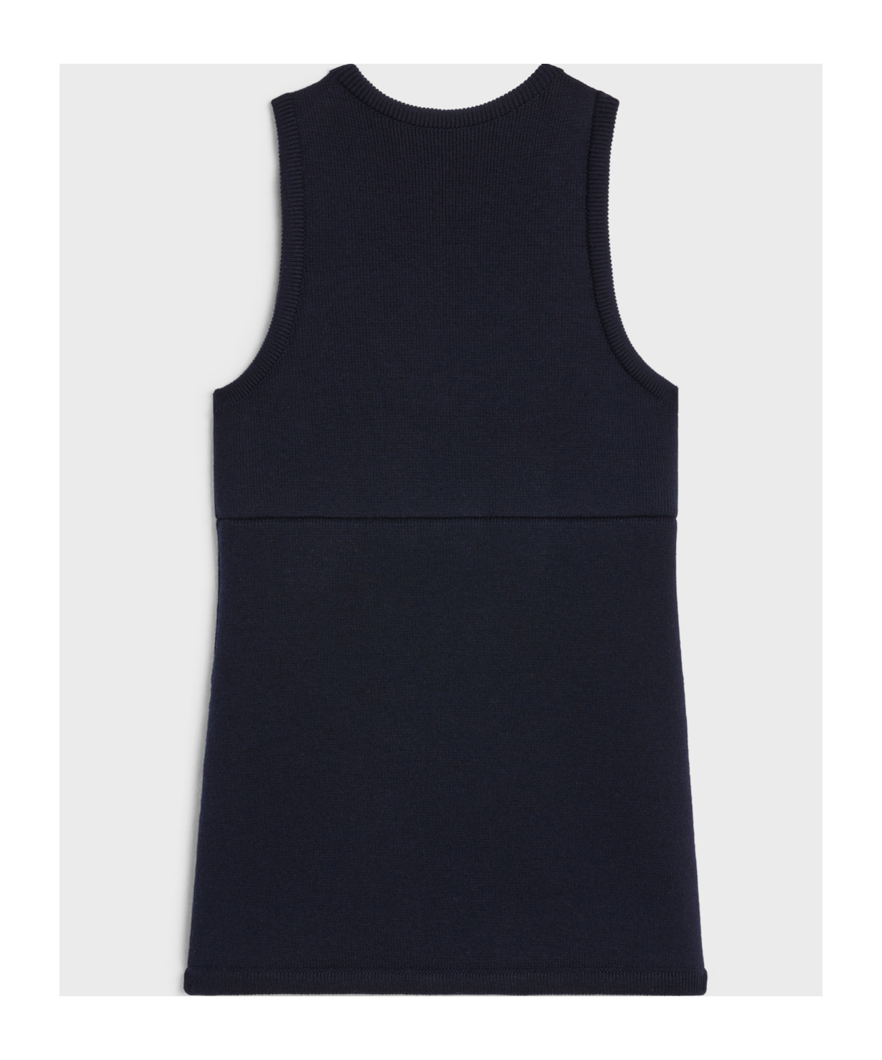 Celine Double-sided Wool Girdle Mini Dress In Black