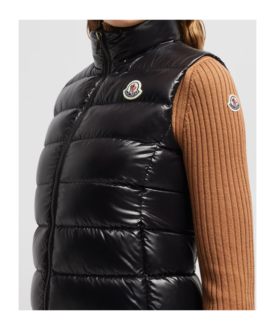 Shop Moncler Ghany Down Gilet In Black