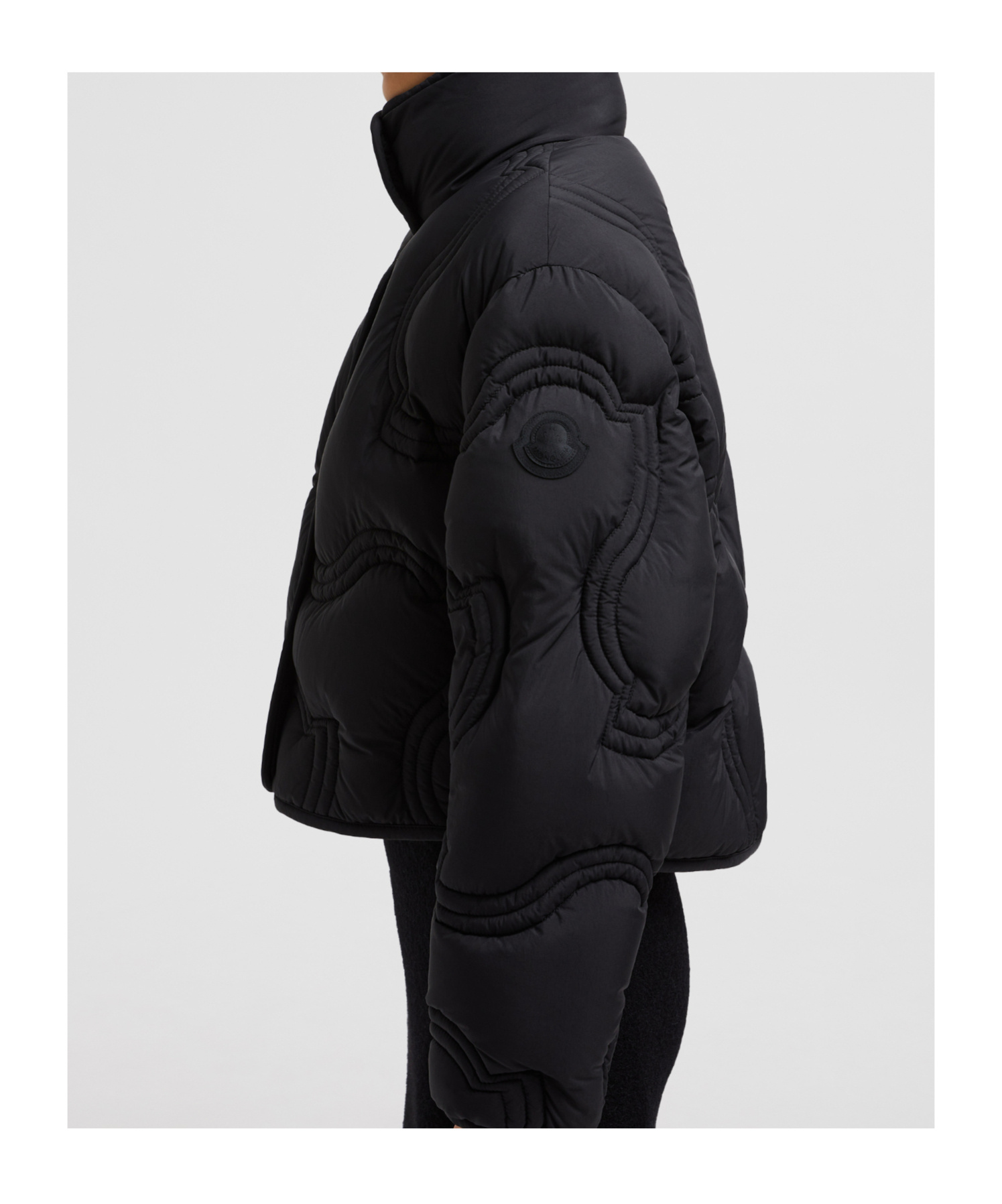 Moncler Short Down Jacket And Coat In Black