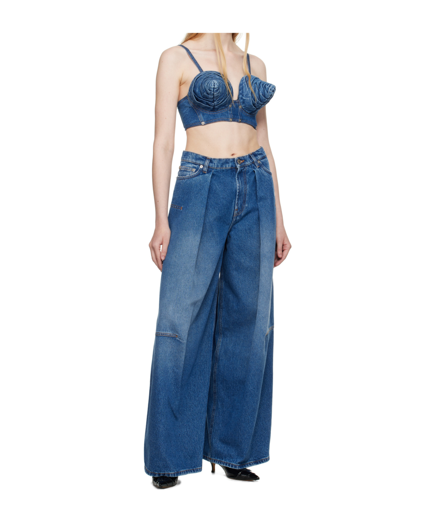 Jean Paul Gaultier Denim Jean With Foam Detail On The Back