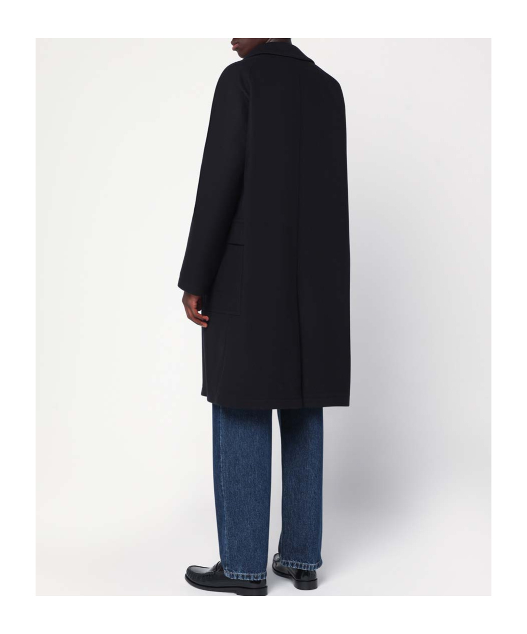 Tagliatore Long-sleeved Coat In Black