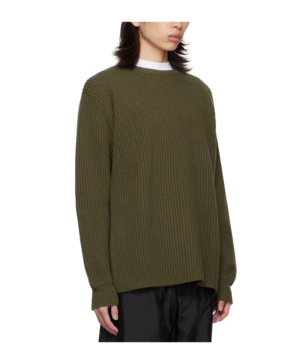 Jil Sander Round Neck Sweater In Green
