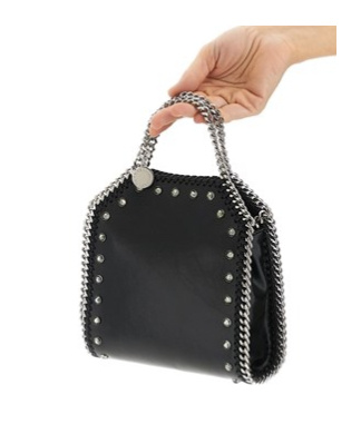 Stella Mccartney Tiny Falabella Handbag In Black