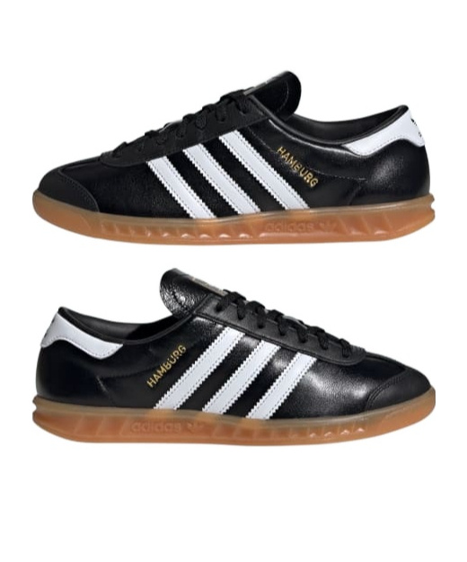 Shop Adidas Originals Hamburg Low Top Casual Shoes In Black