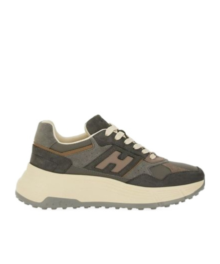 Hogan H669 Chunky Sole Sneakers In Brown