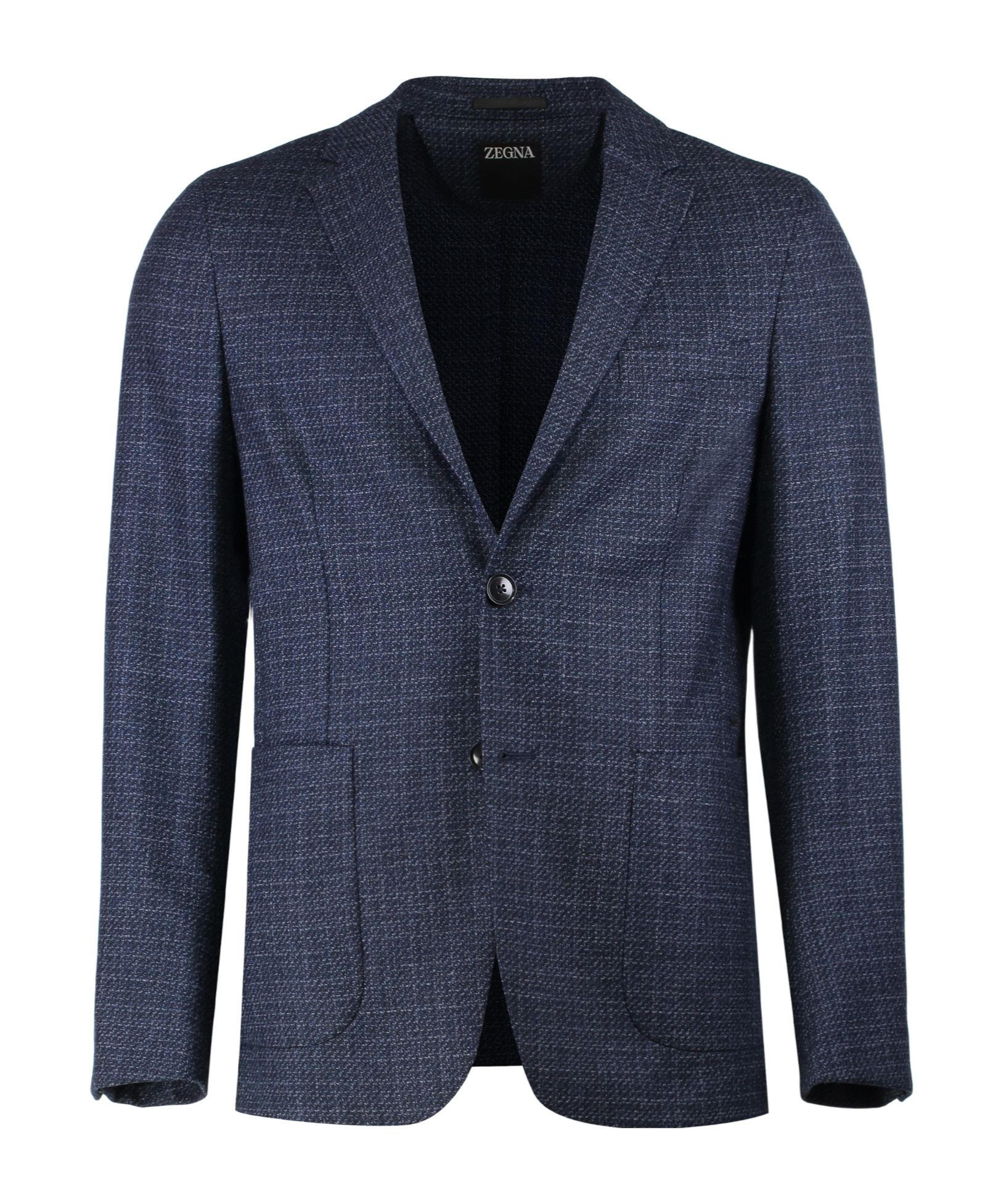 Zegna Two-button Single-breasted Tailored Jacket In Blue