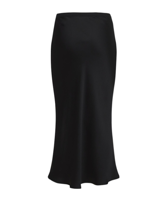 ANINE BING ELASTIC WAIST MIDI SKIRT