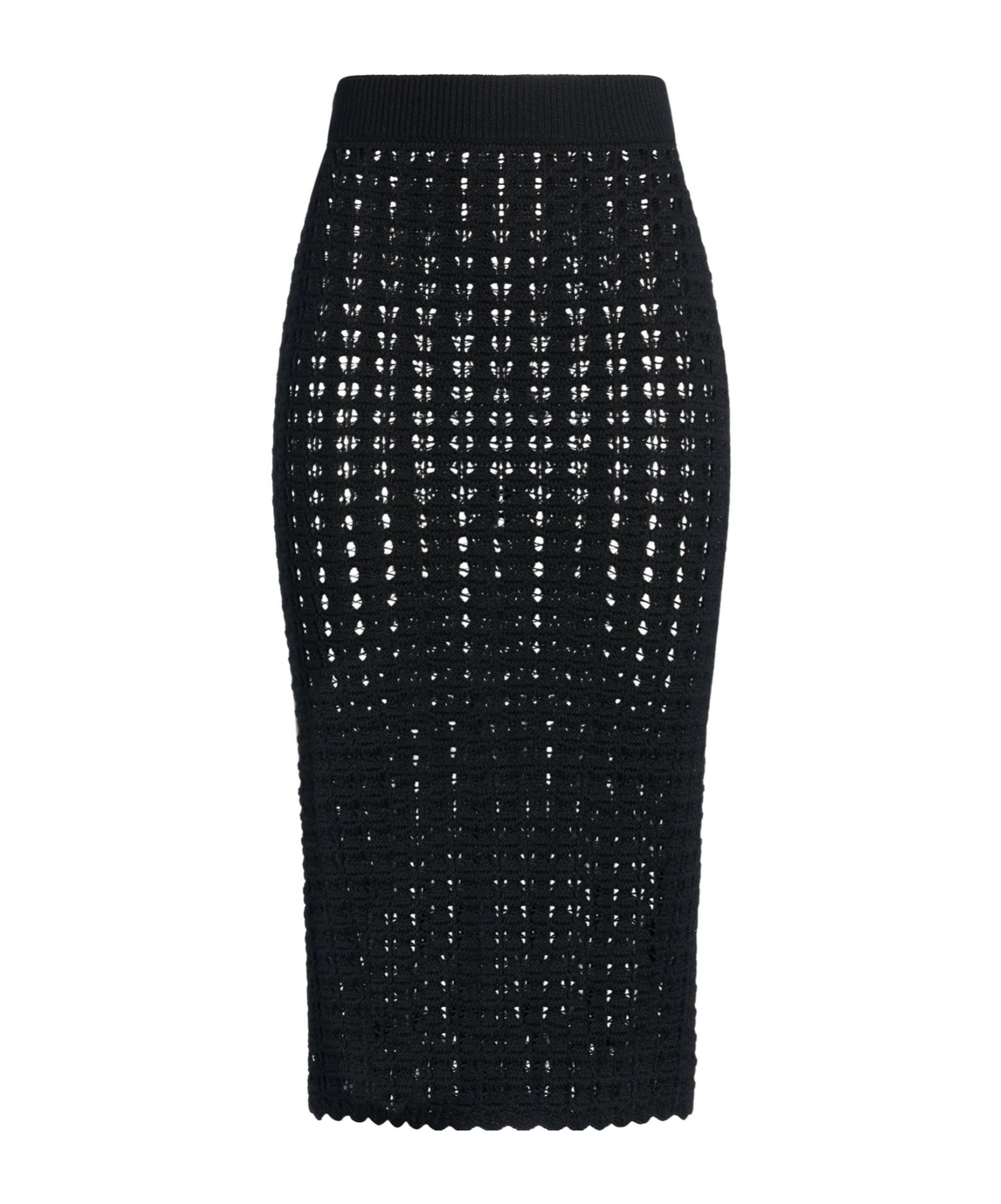 Dolce & Gabbana Solid Pencil Skirt In Black
