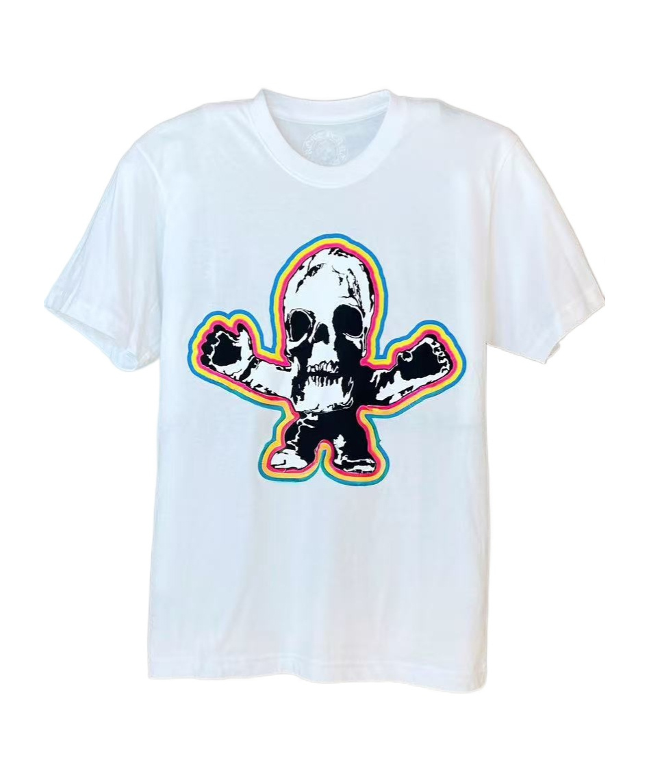 Chrome Hearts Foti Colorful Skull Pattern T-shirt In White