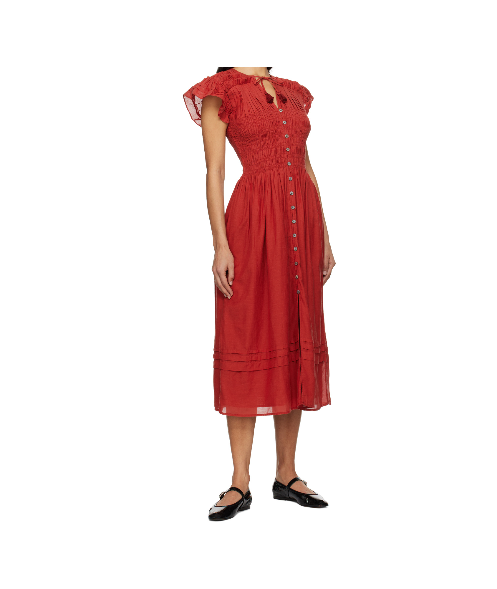Shop Sea Strappy Dress In Red
